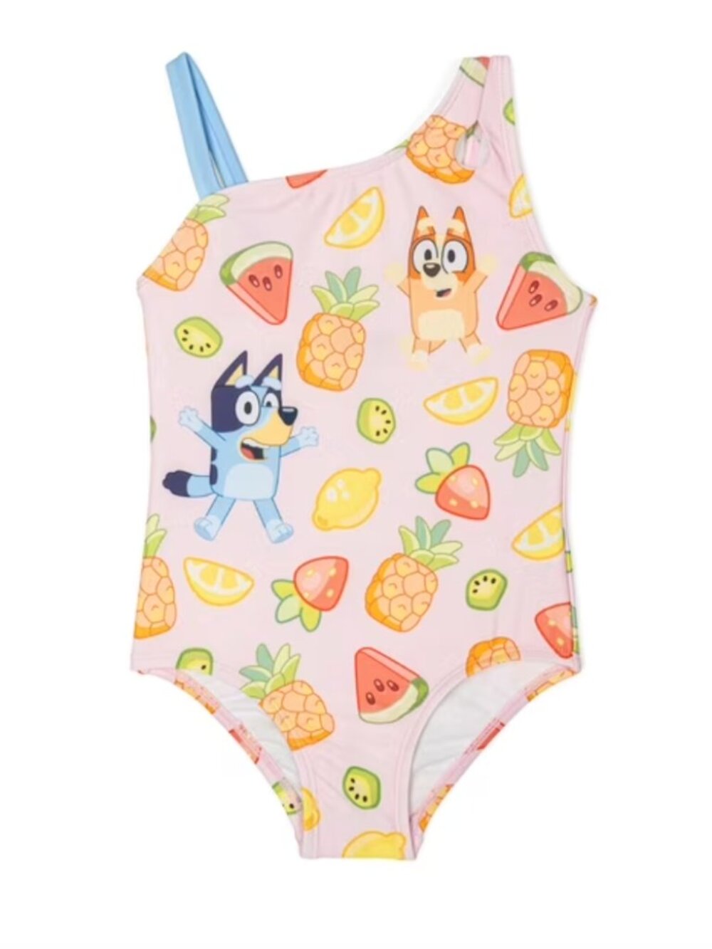 NWT Bluey & Bingo Girl's One Piece Swimsuit Tropical Fruit